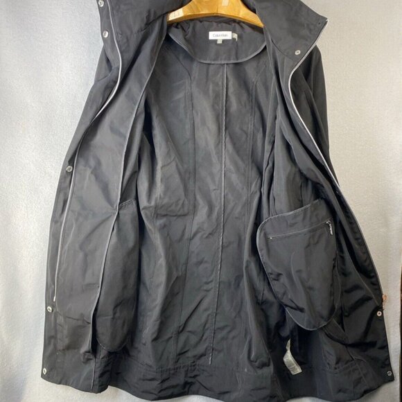 Calvin Klein Anorak Women's Size Small Water / Wind Resistant Coat Packable Hood - Picture 12 of 16